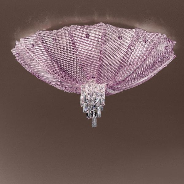 Handgefertigte venezianische deckenlampe aus glas und metall made in italy - fabiana