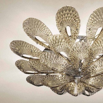 Artisan Deckenlampe aus venezianischem Rauchglas, Made in Italy - Minos