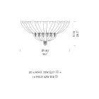 Klassische Deckenlampe aus venezianischem Glas und Metall Made in Italy - Fabiana Viadurini