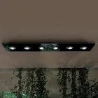 Deckenleuchte mit flacher Glasplatte mit Absenkungen - Kora Viadurini