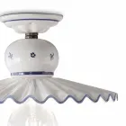 Country Handverzierte Keramik-Deckenleuchte 2 Größen - Rom Viadurini