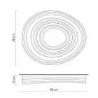 Wohnzimmer-Deckenleuchte des modernen Designs in Mattweißputz - Süßholz Viadurini