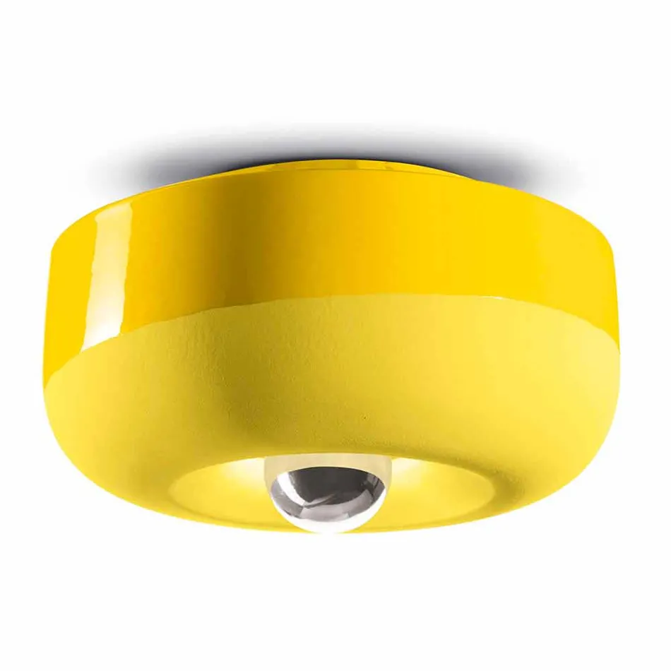 Vintage Design Deckenleuchte aus farbiger Keramik Made in Italy - Bellota Viadurini