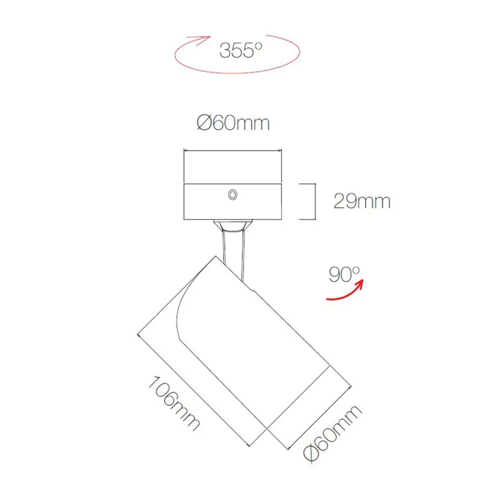 Verstellbare Spotlight Deckenleuchte aus weißem oder schwarzem Aluminium 4 Stück - Lazzaro Viadurini