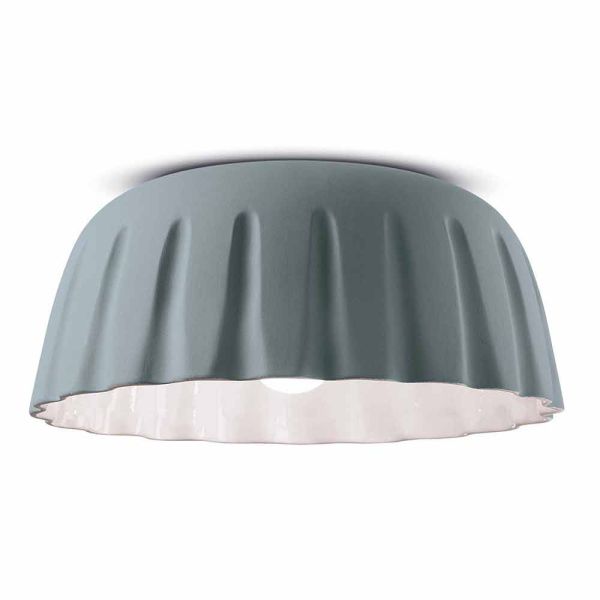 Vintage design keramik deckenleuchte made in italy - ferroluce madame grès