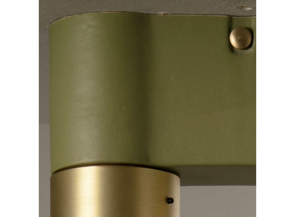 Deckenlampe aus Keramik und gebürstetem Messing, handgefertigt in Italien - Toscot Match