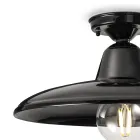 Industrielle Vintage Design Deckenlampe aus schwarzer Keramik und Eisen - Bew Viadurini