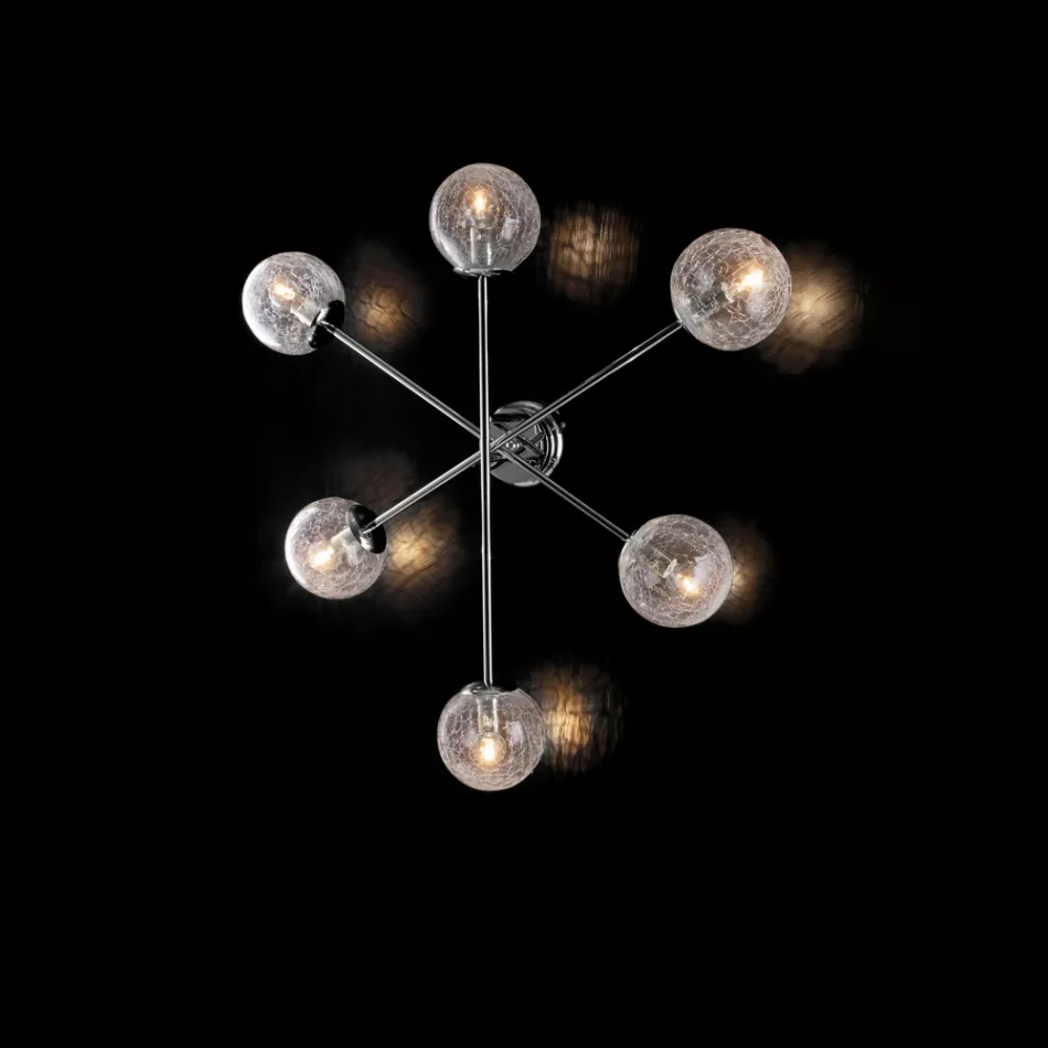 Italienische Deckenleuchte aus Eisen für die Inneneinrichtung - Monaco Viadurini