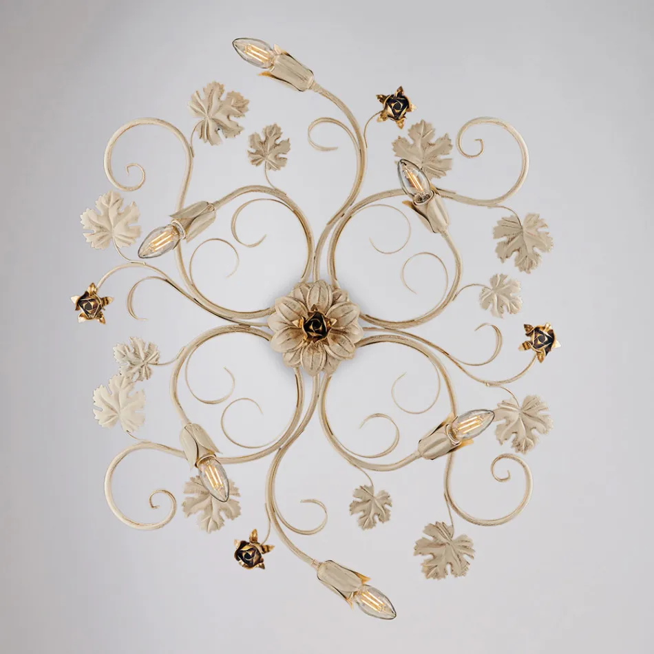 Italienische LED-Deckenleuchte aus Chrom für moderne Räume – Fiore Viadurini