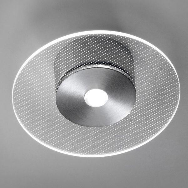 Deckenleuchte aus metall mit mikrogepunktetem plexiglasdiffusor - nora