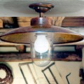 Deckenlampe aus Kupfer und Glas Nabucco von Aldo Bernardi
