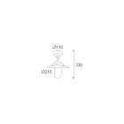 Vintage-Außendeckenleuchte aus Messing, Klarglas IP44 - Elfico Viadurini