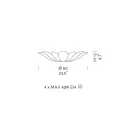 Deckenleuchte aus venezianischem Glas und weißem Metall Made in Italy - Artemide Viadurini