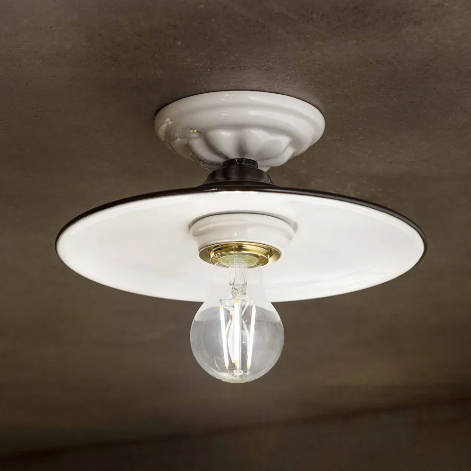 Deckenlampe im rustikalen Stil aus Keramik Ferroluce Potenza Viadurini