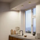 Hervorstehende Deckenleuchte aus Messing, hergestellt in Italien – klein Viadurini