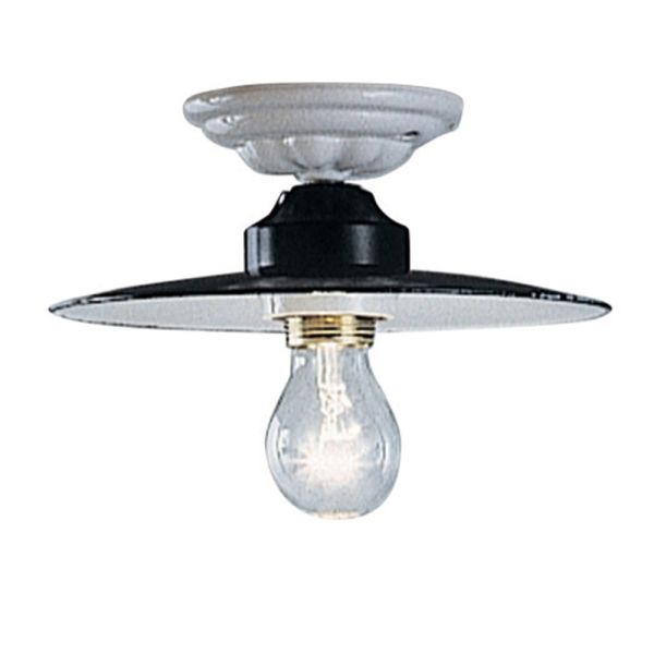 Runde deckenlampe aus keramik im rustikalen stil ferroluce potenza