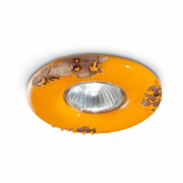 Runde deckenlampe aus keramik paula ferroluce