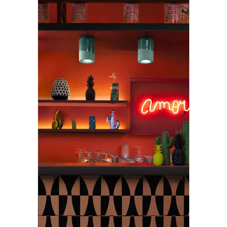 Vintage Deckenleuchte aus Keramik Made in Italy - Ferroluce Pi Viadurini