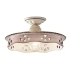 Vintage Deckenlampe aus Keramik und handgefertigtem Eisen 2 Größen - Alessandria Viadurini