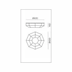 Vintage Deckenlampe aus brüniertem Messing und Glas 2 Größen - Bound von Il Fanale Viadurini