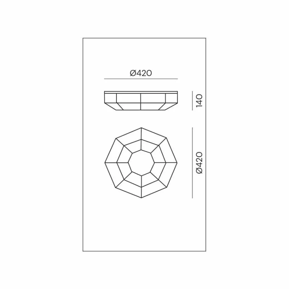 Vintage Deckenlampe aus brüniertem Messing und Glas 2 Größen - Bound von Il Fanale Viadurini