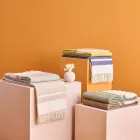 Ultraweiches und flauschiges Plaid aus Wollmischung, hergestellt in Italien – Caldoso Viadurini