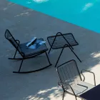 Gartenhocker mit Struktur aus verzinktem Stahl Made in Italy - Elvia Viadurini