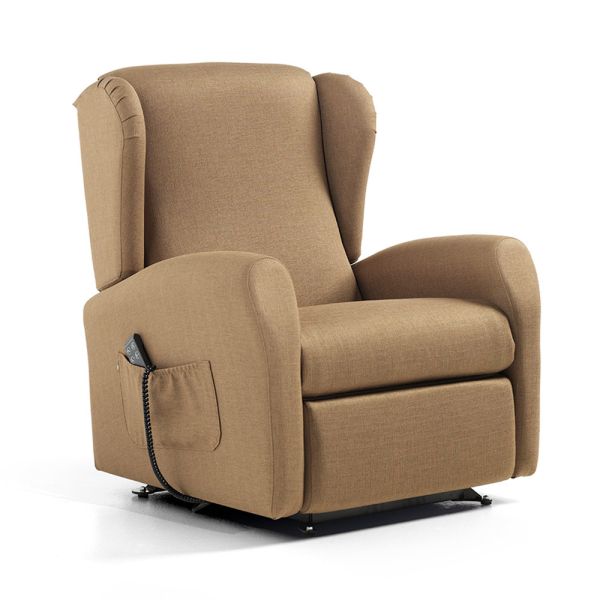 Lift-sessel mit extra großem sitz aus made in italy-stoff – margaret