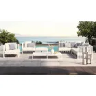 Outdoor-Sessel mit linker Ecke aus Aluminium und Gurten Made in Italy - Juliediv Viadurini