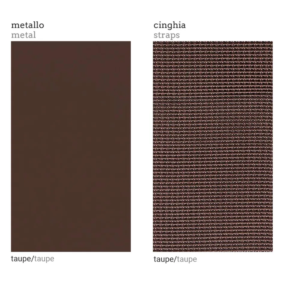 Outdoor-Sessel mit linker Ecke aus Aluminium und Gurten Made in Italy - Juliediv Viadurini