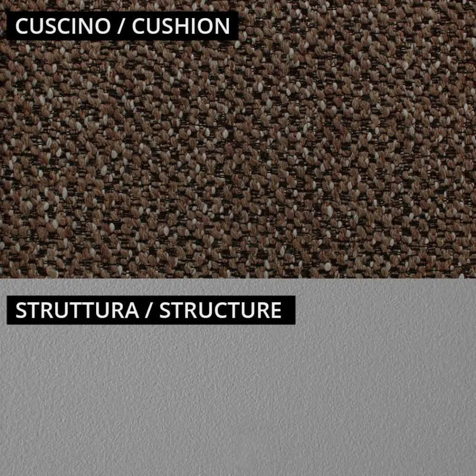 Niedriger Outdoor-Sessel mit gepolstertem Sitz Made in Italy - Planter Viadurini