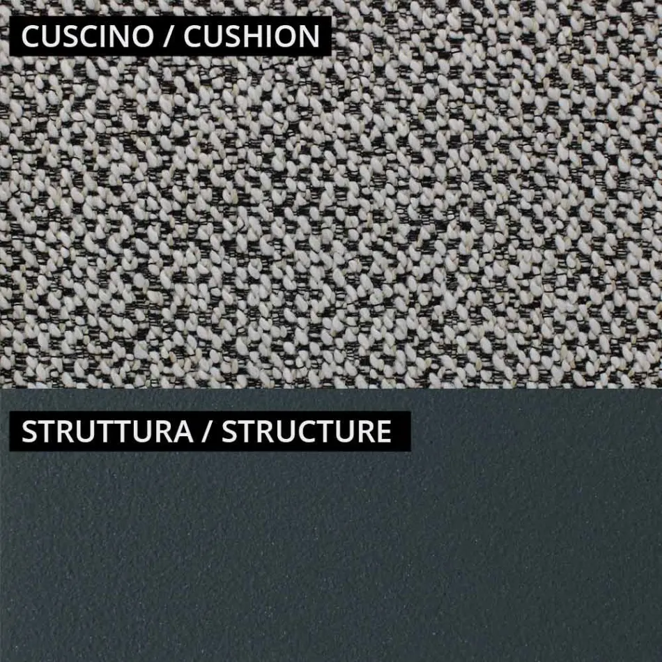 Niedriger Outdoor-Sessel mit gepolstertem Sitz Made in Italy - Planter Viadurini