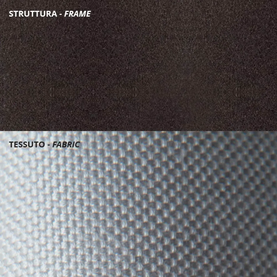 Niedriger Gartensessel aus verzinktem Stahl mit Armlehnen Made in Italy - Selvaggia Viadurini