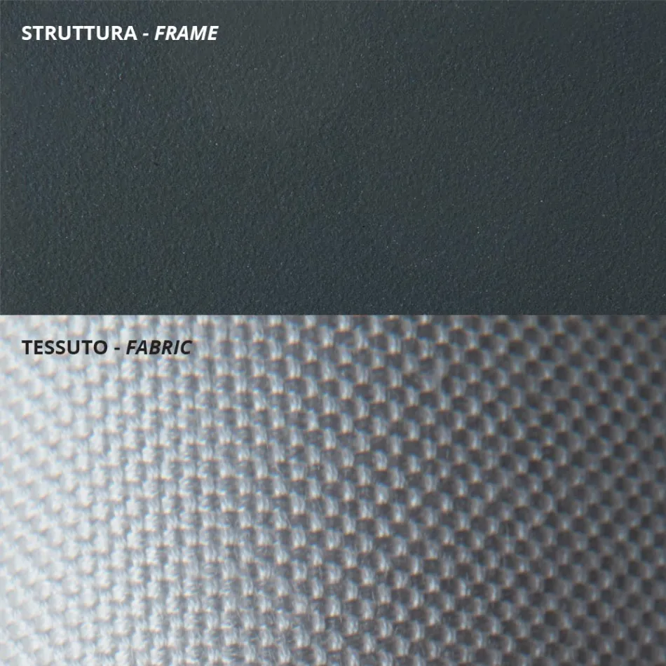 Niedriger Gartensessel aus verzinktem Stahl mit Armlehnen Made in Italy - Selvaggia Viadurini