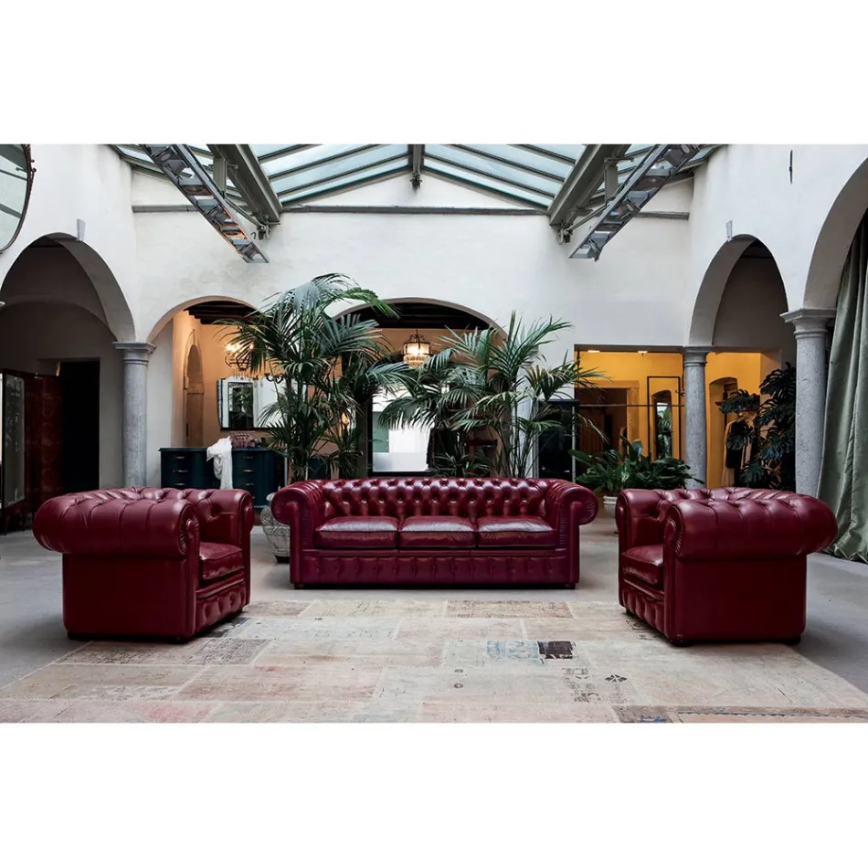 Klassischer Sessel mit zwiebelförmigen Füßen aus Buchenholz Made in Italy - Spassoso Viadurini