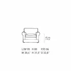 Klassischer Wohnzimmersessel mit Stoff Made in Italy - Andromeda Viadurini