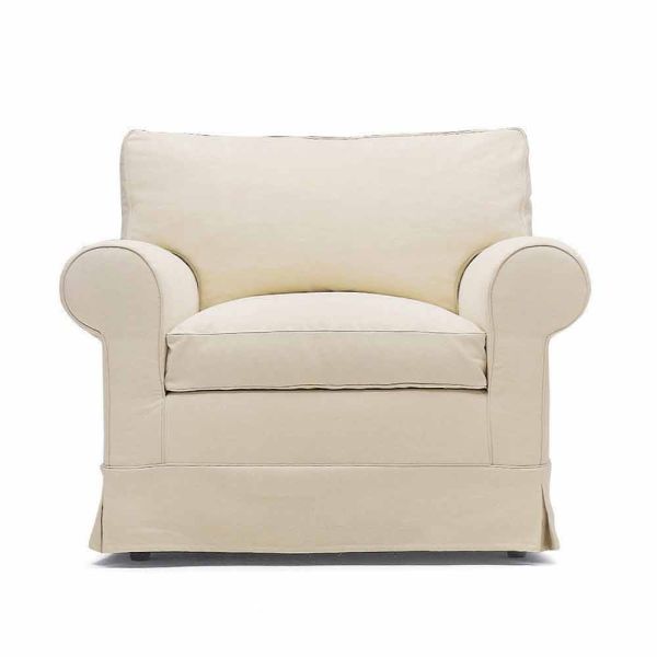 Klassischer wohnzimmersessel mit stoff made in italy - andromeda