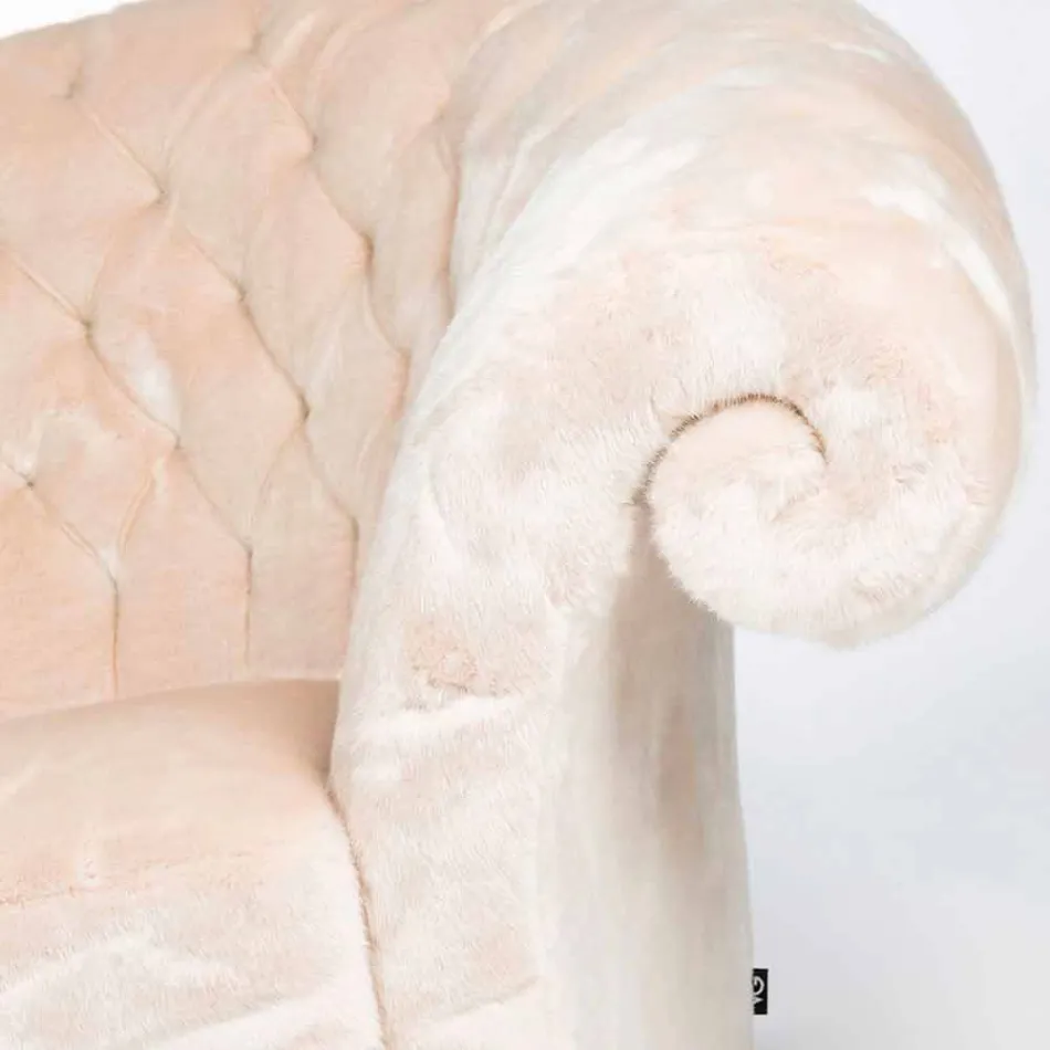 Balma capitonnè klassischer Kunstpelzsessel Viadurini