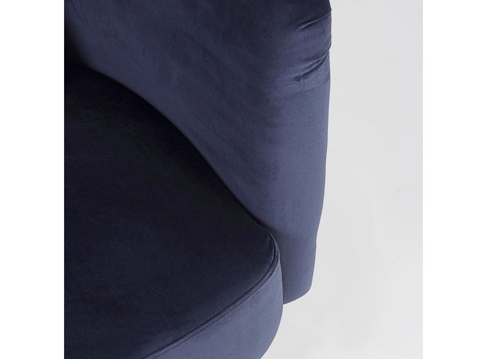 Klassischer Sessel aus gepolstertem Holz mit Samteffekt Homemotion - Nichy Viadurini