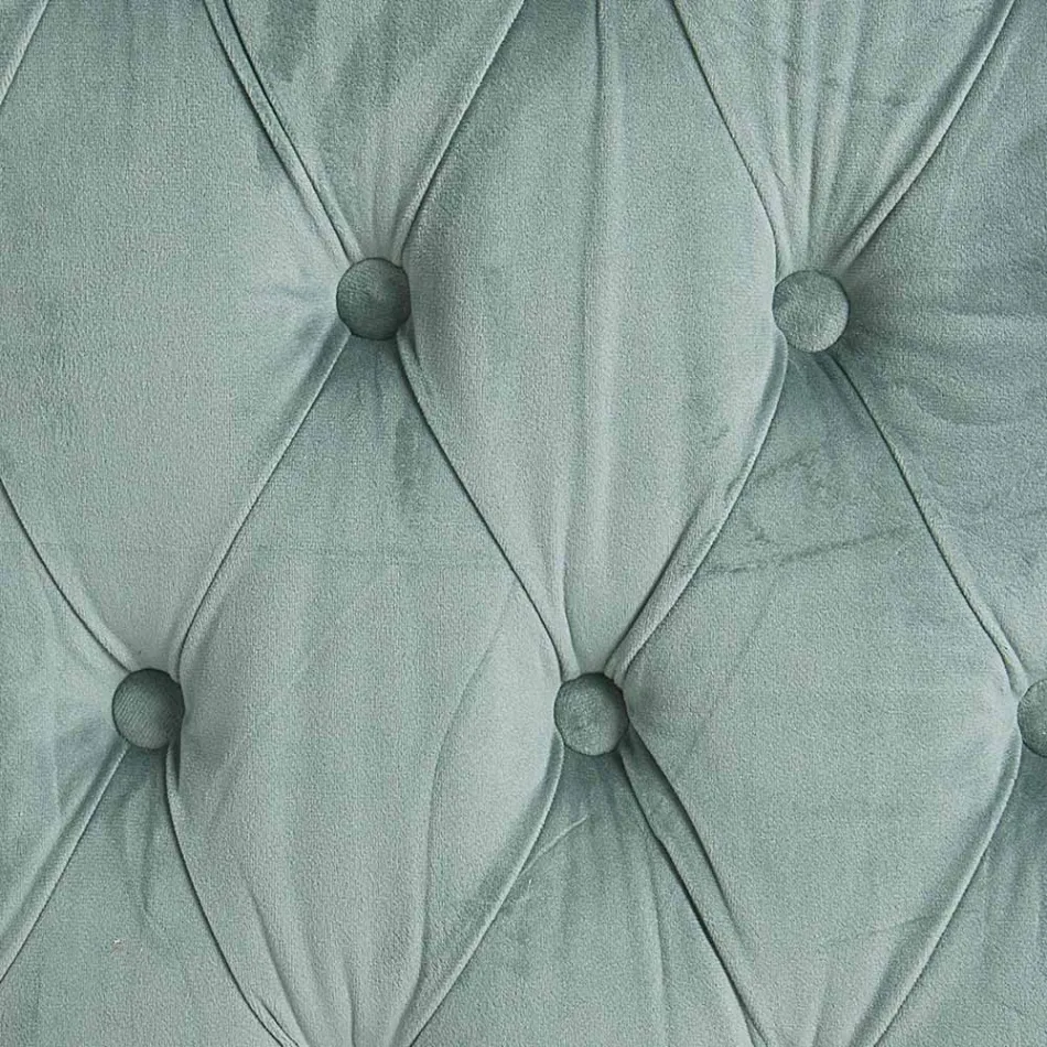 Klassischer Sessel aus gepolstertem Holz mit Samteffekt Homemotion - Nichy Viadurini