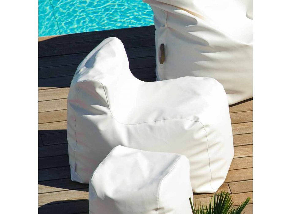 Sessel Design Wolke in weißem Kunstleder nautische Trona Viadurini