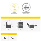 Sessel mit drehbarem Stahlgestell und Fußstütze, hergestellt in Italien – Valentina Viadurini