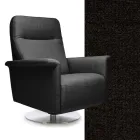 Sessel mit drehbarem Stahlgestell und Fußstütze, hergestellt in Italien – Valentina Viadurini