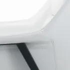 Sessel mit schwarzer Stahlstruktur und Sitz aus Öko-Leder, hergestellt in Italien – Modena Viadurini