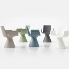 Outdoor-Sessel mit Armlehnen aus Polyethylen – Pool Viadurini