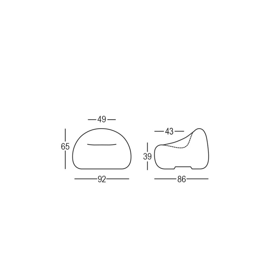 Design-Außensessel aus farbigem Polyethylen, hergestellt in Italien – Ervin Viadurini