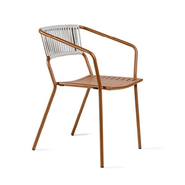 Outdoor-sessel aus verzinktem stahl stapelbar made in italy 2 stück - vesna