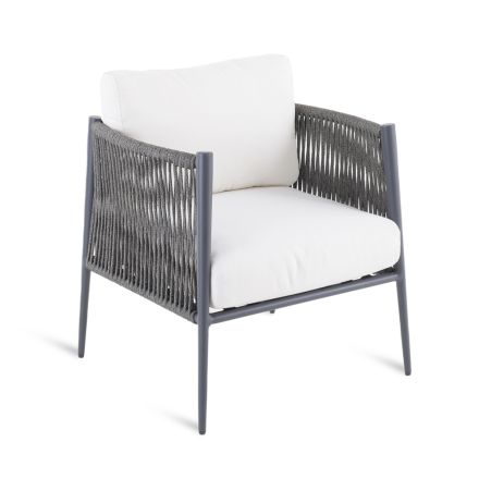 Outdoor-Sessel aus Aluminium und handgewebtem Seil Made in Italy - Nymeria Viadurini