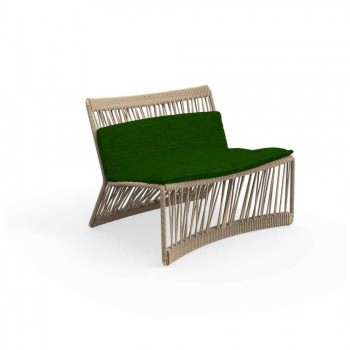 Cliff Talenti Outdoor-Sessel aus Seil und Stoff, Design Palomba
