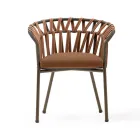 Outdoor-Sessel aus Seil, Stoff und Aluminium - Emma Cross von Varaschin Viadurini